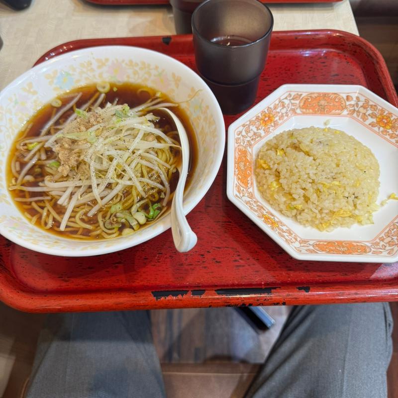 かけセット半チャーハンセット(中華食堂 一番館 浅草ROX前店)