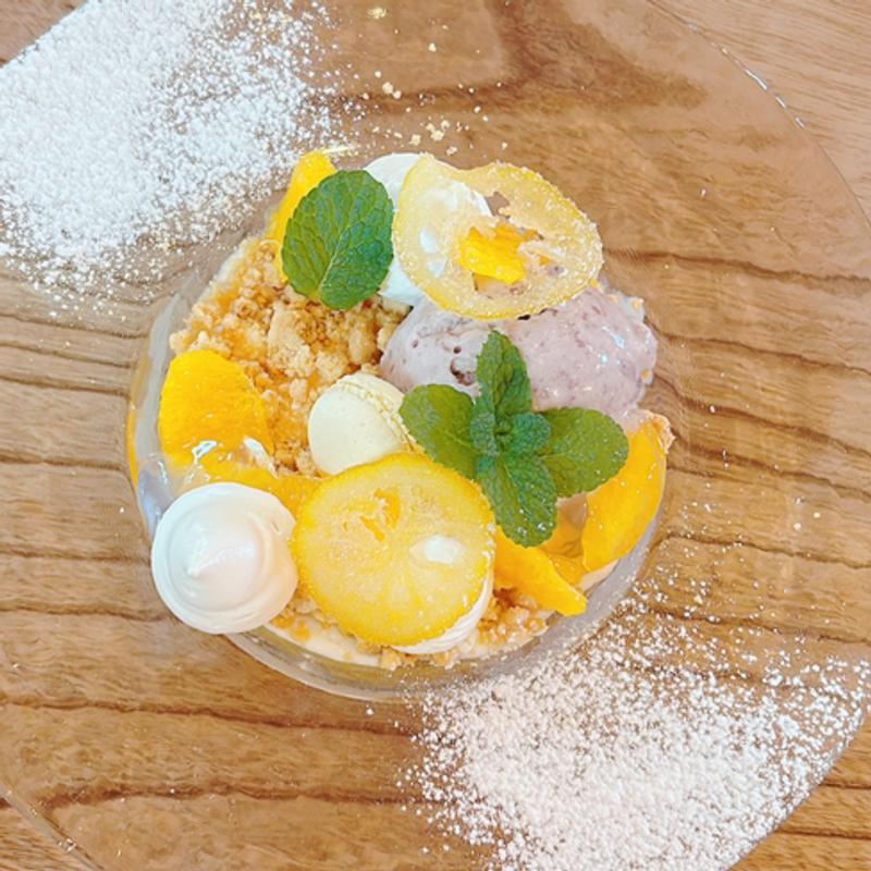 季節のデザート（レモンタルト風）(カフェドミーミ（Café de mimi）)