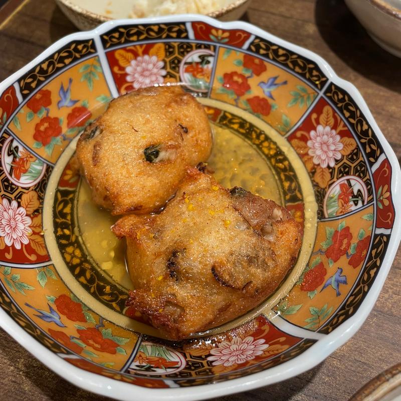 牡蠣と山芋のとろろおでん(おでん 俺のだし)