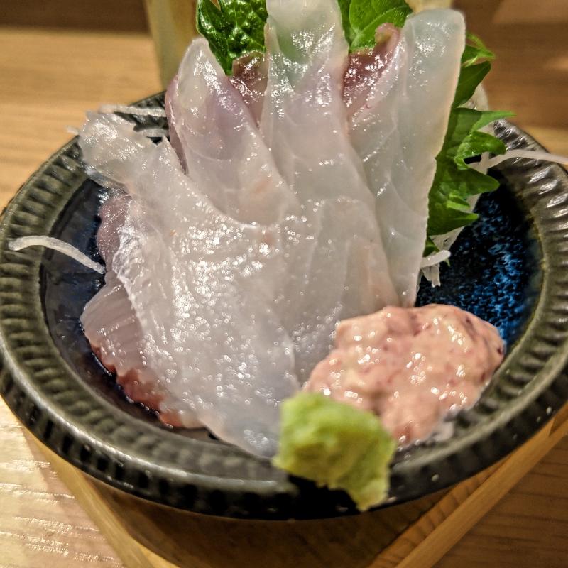 ウマヅラハギ(貝 刺身専門店 しらはら 関内)