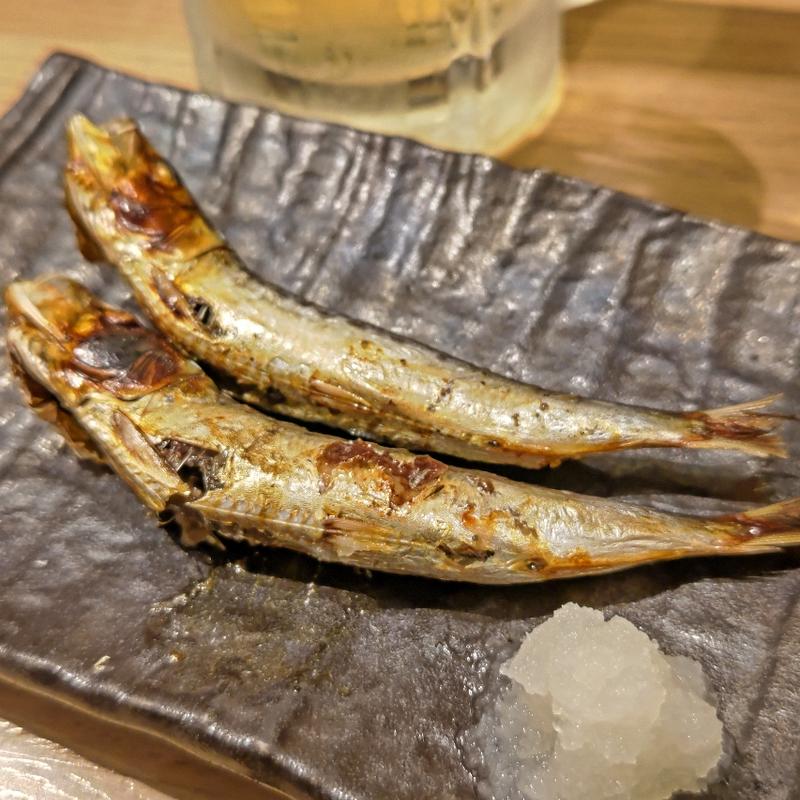 真いわし丸干し(貝 刺身専門店 しらはら 関内)