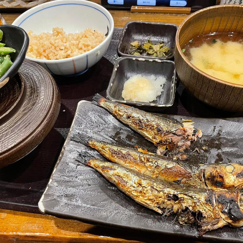 三羽いわし定食(しんぱち食堂 渋谷店)