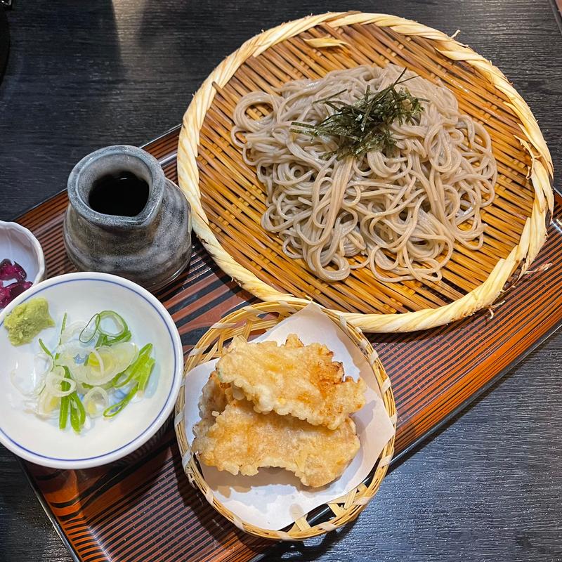 かしわ天そば(狸囃)