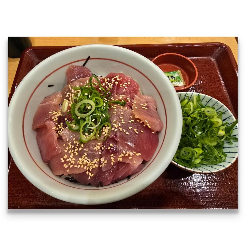 なか卯の南まぐろの漬け丼 特盛＋青ネギ(なか卯 平井南口店)