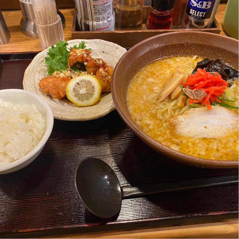 豚骨ラーメン　若鳥セット(ゆきむら亭 神立店 )