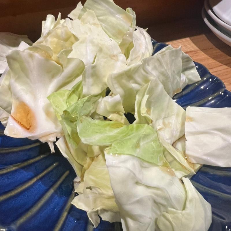 お通し キャベツ(炭火焼鳥 銀次郎)