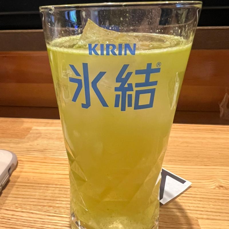 緑茶ハイ(炭火焼鳥 銀次郎)