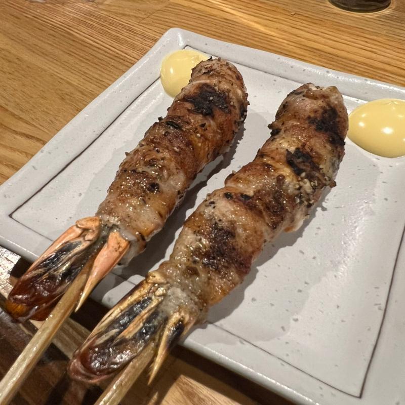 エビ巻き(豚バラ巻き)(炭火焼鳥 銀次郎)