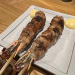 エビ巻き(豚バラ巻き)(炭火焼鳥 銀次郎)