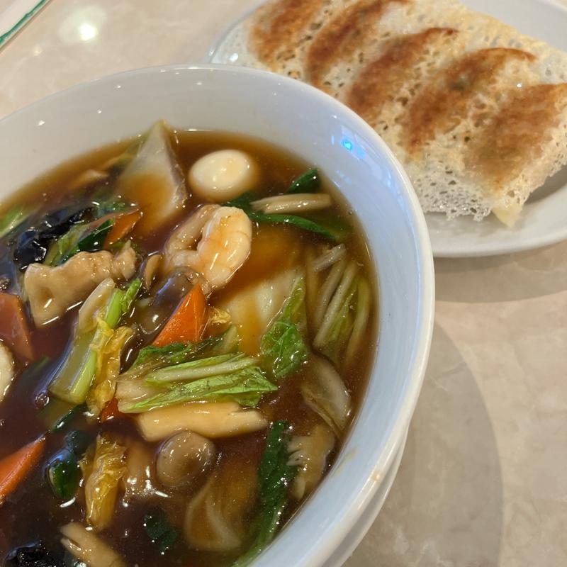 五目そば&餃子セット(餃子伝説・湘南モールフィル店)