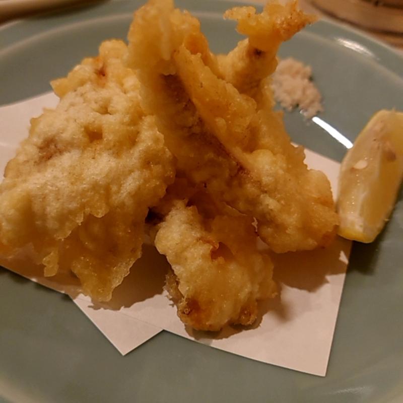 アオリイカ　ゲソ天(釣り師の厨房 魚十二ヶ月 代々木 海鮮居酒屋)