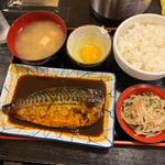 鯖の味噌煮定食➕生卵