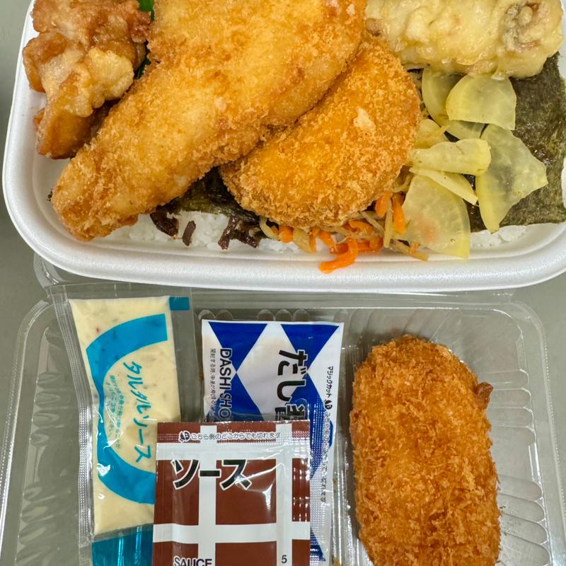 全部のせのりべん＋カニクリームコロッケ(ほっともっと 羽生東店)