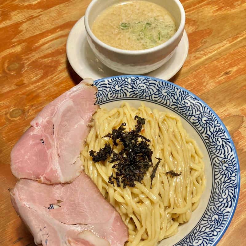 プレミアム限定メニュー　〜自家製えび油薫る〜　あつ盛り　味噌白湯つけ麺(頑固麺 )