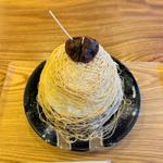 飯沼栗のモ ンブラン＆利平栗の渋皮煮のかき氷(梵くら )