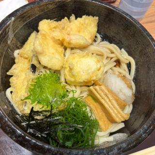 鶏天と玉子天の ぶっかけうどん