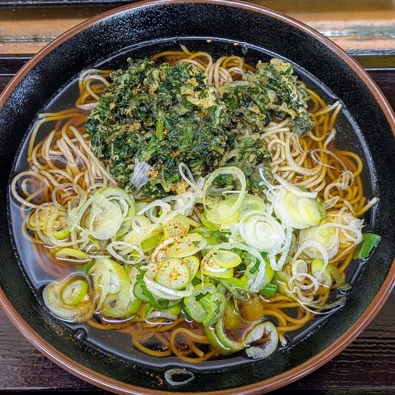 春菊天そば 大盛り(そば処　亀島 )