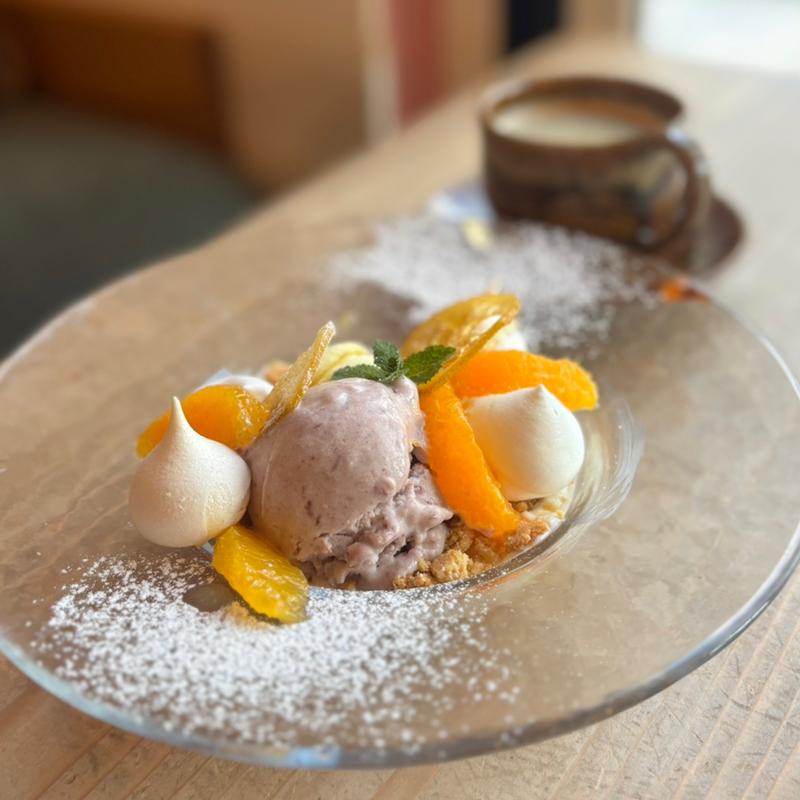 季節のデザート（レモンタルト風）ドリンクセット(カフェドミーミ（Café de mimi）)