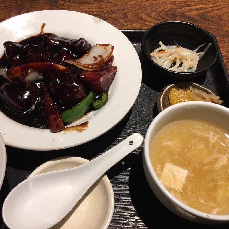 黒酢酢豚定食(天地(あまっち))