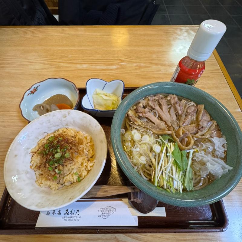 肉そばミニ丼セット(蕎麥處 みねた)