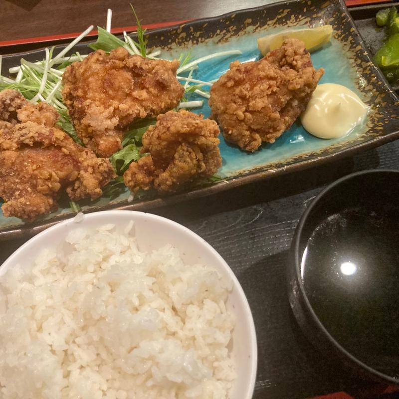 アゴ出汁唐揚げ定食(九州 熱中屋 御茶ノ水 LIVE)