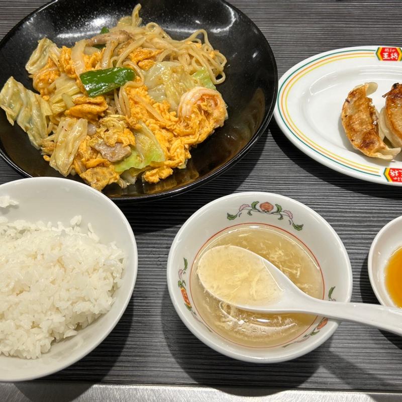極王焼きそばセット(餃子の王将 中野店)