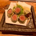 明太としその天ぷら(鳥光國 キュービックプラザ店)