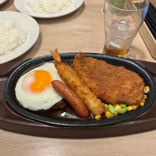 鉄板ハンバーグ元気盛り