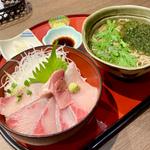 黒瀬ぶり丼と花巻風そば