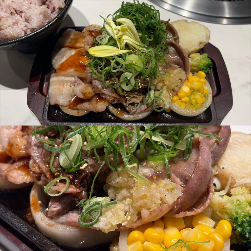 全部盛り (豚タン・豚カルビ・牛カルビ)(牛角 綱島店)