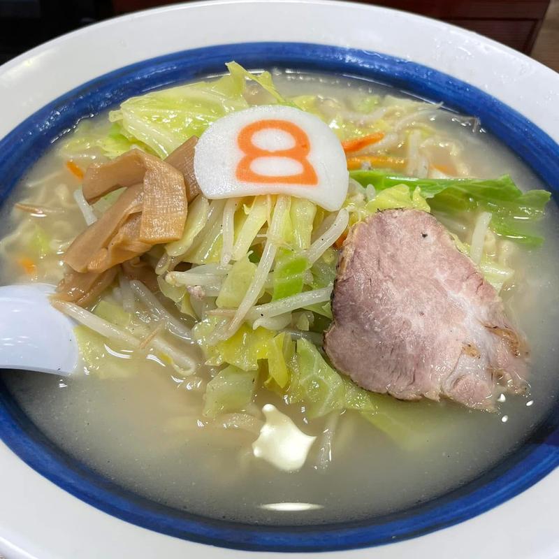 野菜ラーメン塩 太麺大盛(８番らーめん 佐野店 )