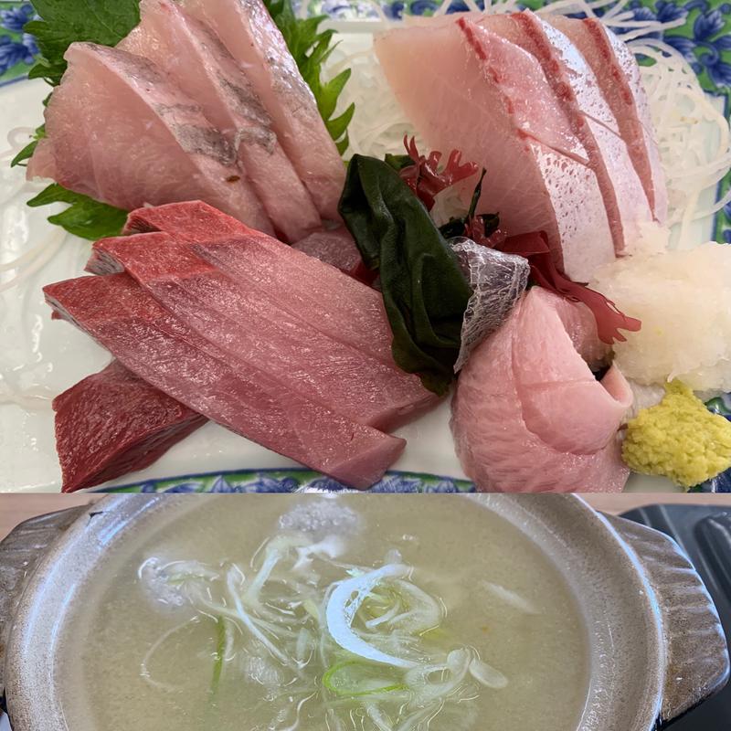 寒ブリのさしみ(魚市場食堂)