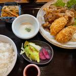 生姜焼きとカキフライのセット(鈴亭 （リンテイ）)