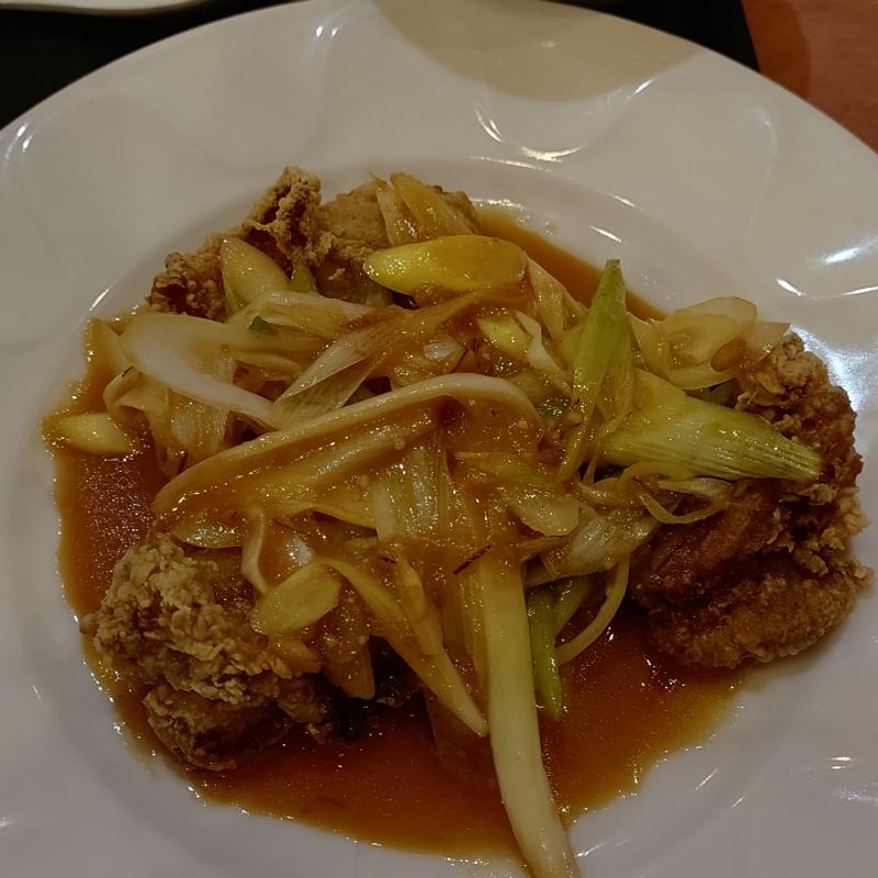 金山寺味噌のねぎみそ唐揚げ ～青唐辛子を添えて〜(デニーズ墨田堤通り店 （Denny's）)