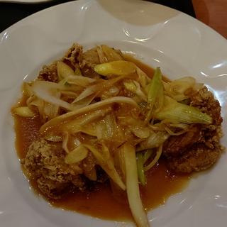 金山寺味噌のねぎみそ唐揚げ ～青唐辛子を添えて〜(デニーズ墨田堤通り店 （Denny's）)