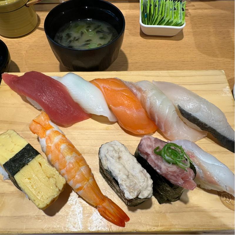 おまかせ握り(回転鮨魚がし)