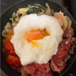 塩トマトすき焼き(黒毛和牛焼肉ビーファーズ 光明池牧場)