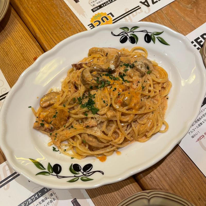 ポルチーニ茸のトマトクリームソーススパゲッティ(ビッレリア&ピッツェリア ルーチェ （LUCE）)