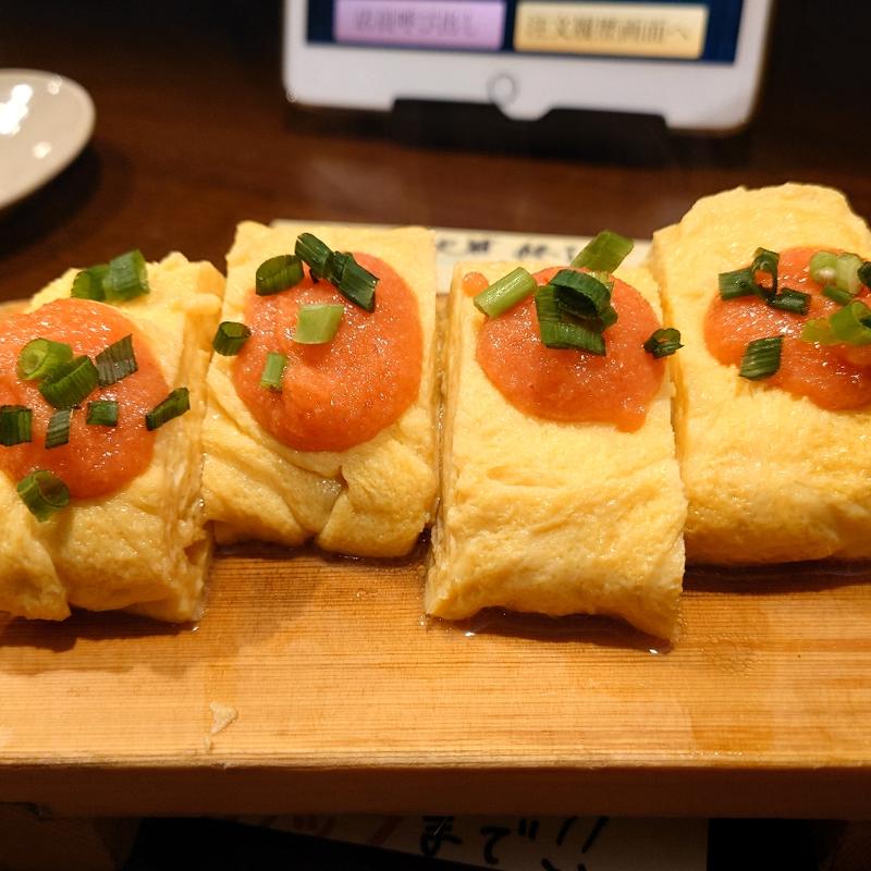 とり鉄特製出汁の出汁巻き玉子明太ソース(とり鉄 成田店)