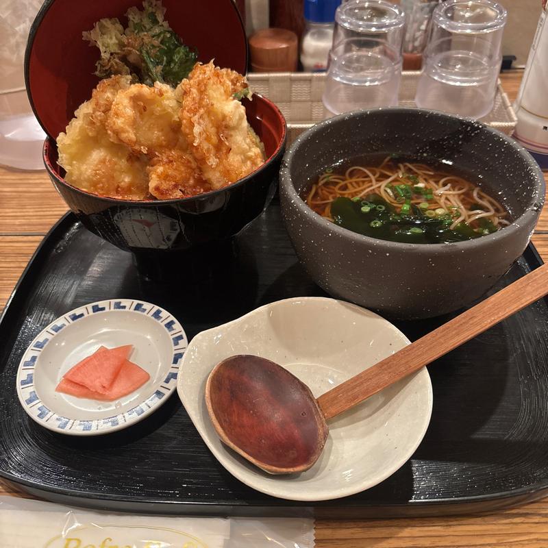 とり天蕎麦セット(雅茶一 （がちゃぴん）)