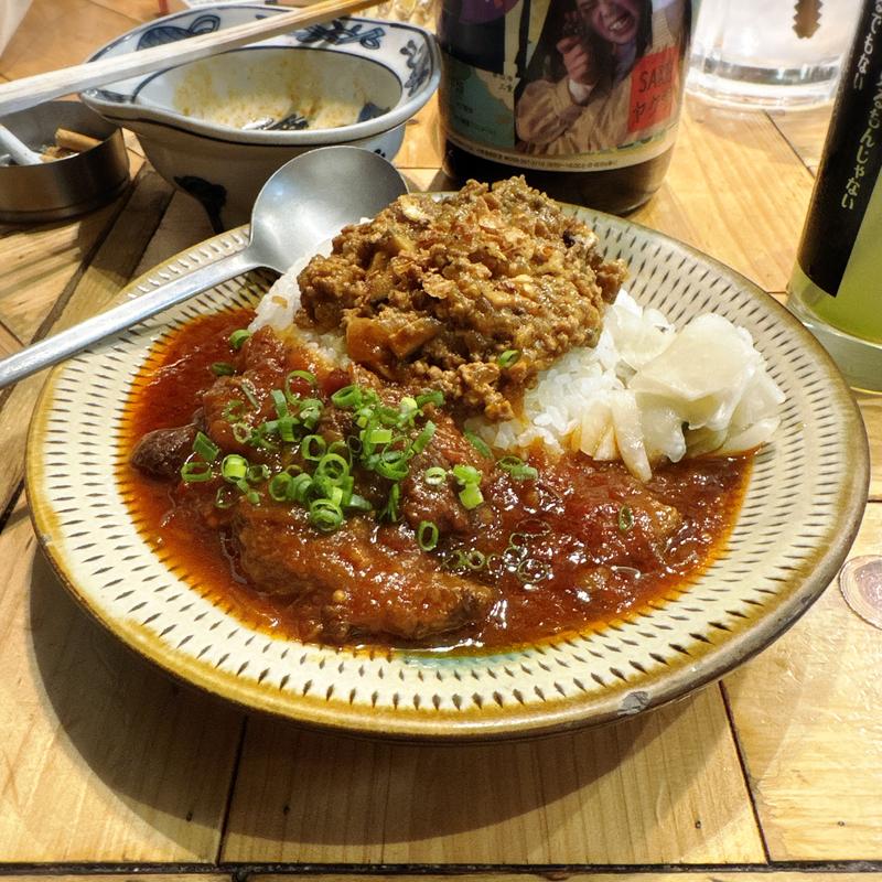 二種合いがけカレー(大衆酒場 チャン栓チャン)