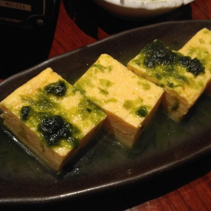 青さあんかけの漁師風出汁巻き玉子(目利きの銀次　虎ノ門駅前店)