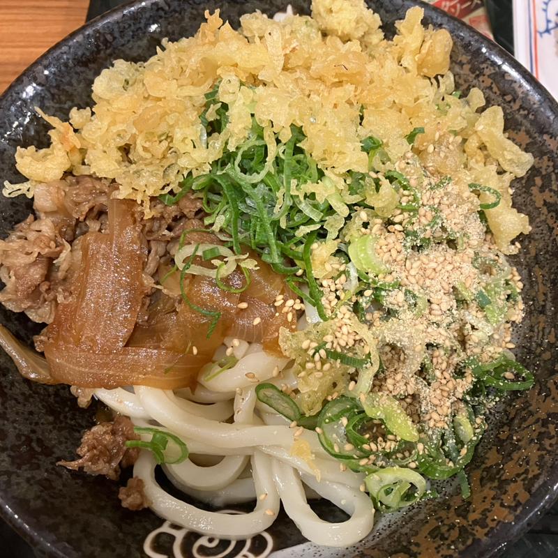 肉温玉ぶっかけ(はなまるうどん サンライズ蒲田店)