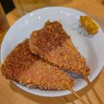 ハムカツ串(もつ焼き串焼き 肉の佐藤 横浜西口店)