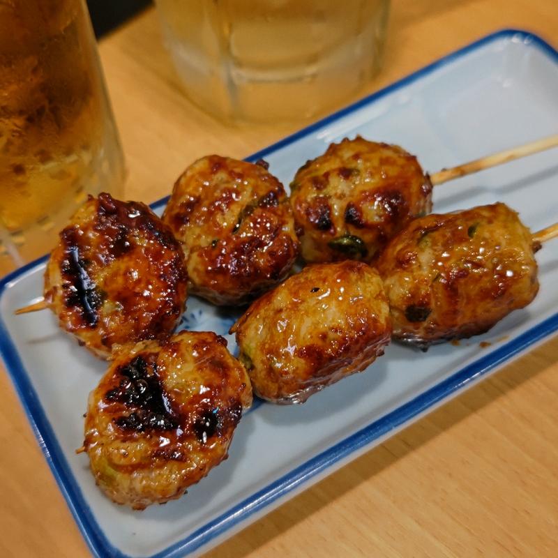 鶏つくね(もつ焼き串焼き 肉の佐藤 横浜西口店)