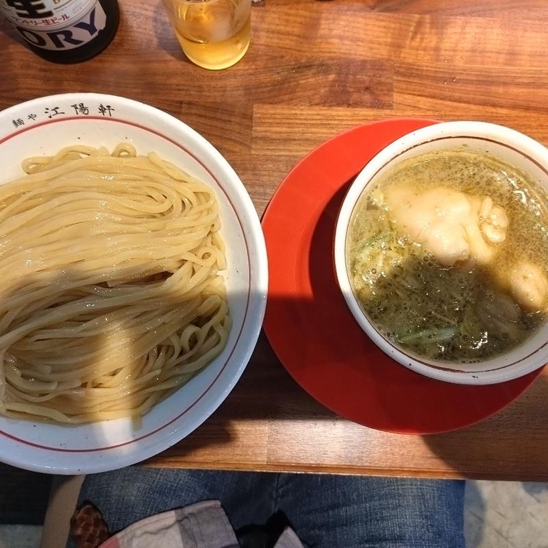 つけそば  大盛り 豚足トッピング(麺や 江陽軒 彦根駅前店)