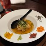 焼きおにぎりの鶏だし茶漬け(炭火焼鳥Dining門 平野長原店)