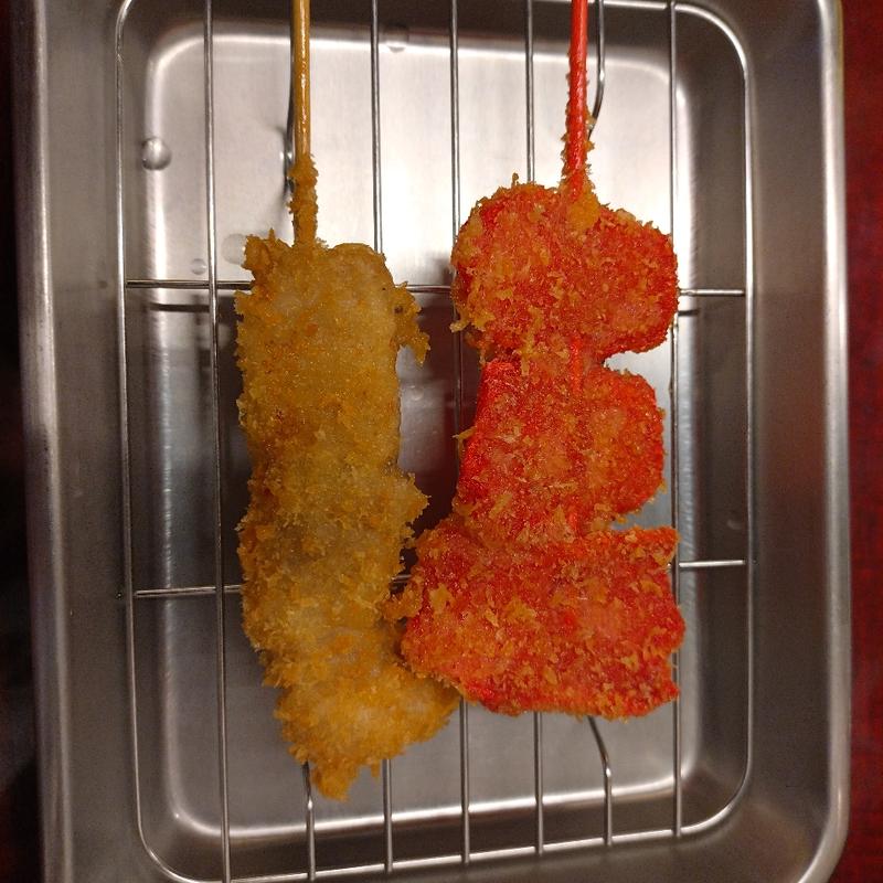 串カツ（豚バラ、紅生姜）(大衆酒場 旭町スタンド)