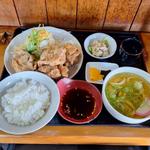 とり天定食(えびすやうどん宮若)