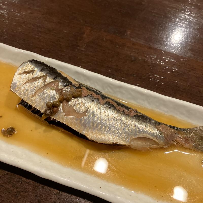 お通し　うるめ鰯の山椒煮(和酒菜 なかがわ)